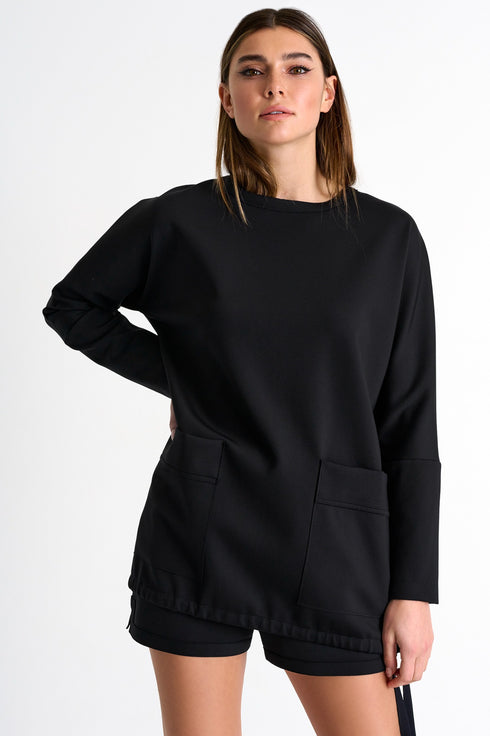 Shan Sofia Long sleeve top with front pockets